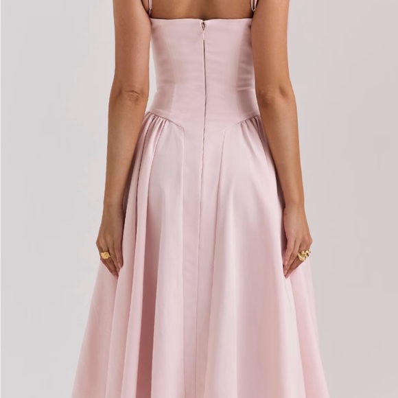 House of CB Pink Fit and Flare Midi Dress for Weddings - Picture 2 of 6